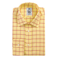 Yellow and Red Check Medium Tattersall Shirt