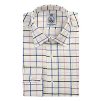 Blue Pink Large Overcheck Tattersall Shirt