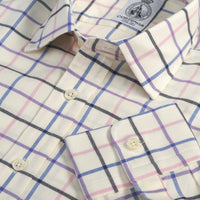 Blue Pink Large Overcheck Tattersall Shirt