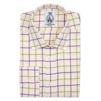Green Purple Large Overcheck Tattersall Shirt