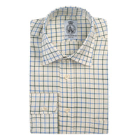 Blue Green Medium Check Tattersall Shirt