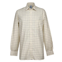 Brown Green Medium Check Tattersall Shirt