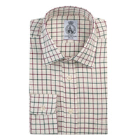 Green Wine Medium Check Tattersall Shirt