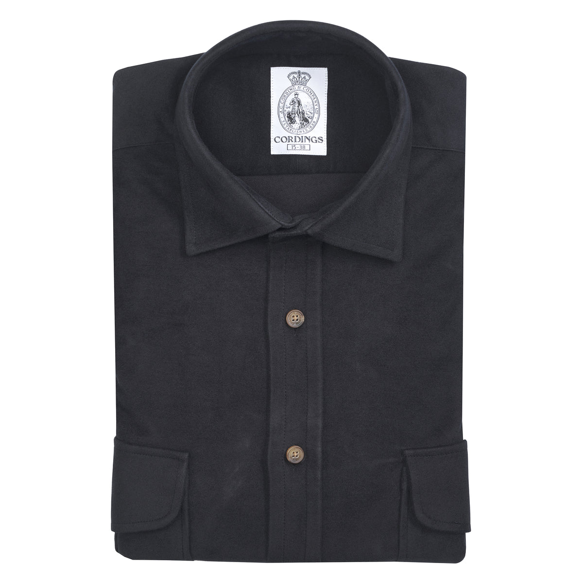 Navy Linton Moleskin Shirt