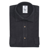 Navy Linton Moleskin Shirt