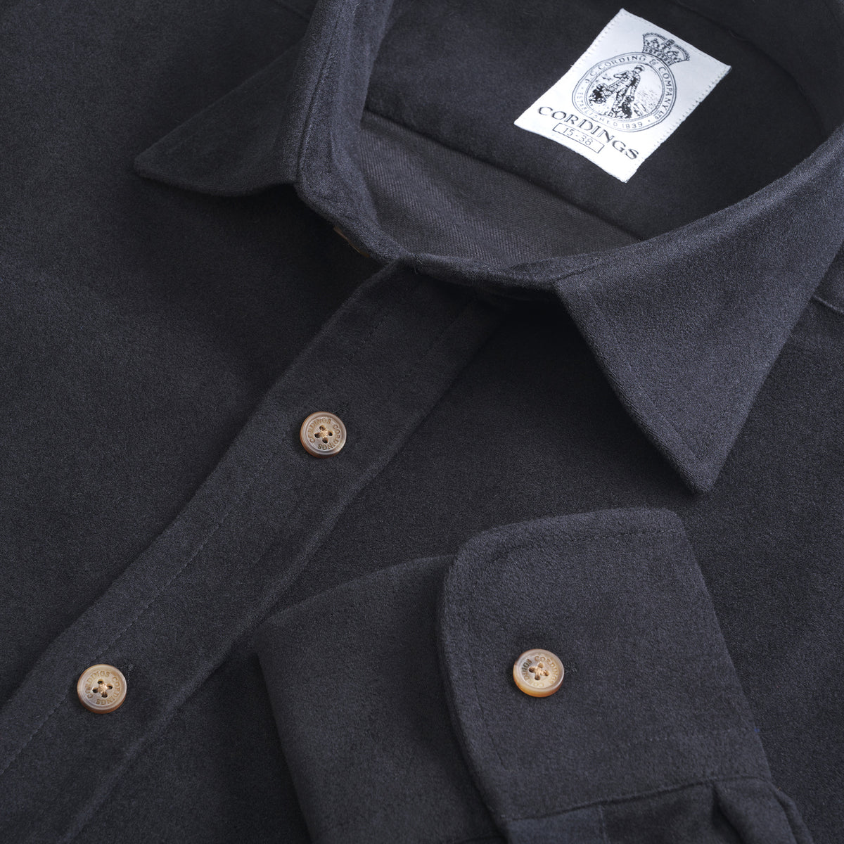 Navy Linton Moleskin Shirt