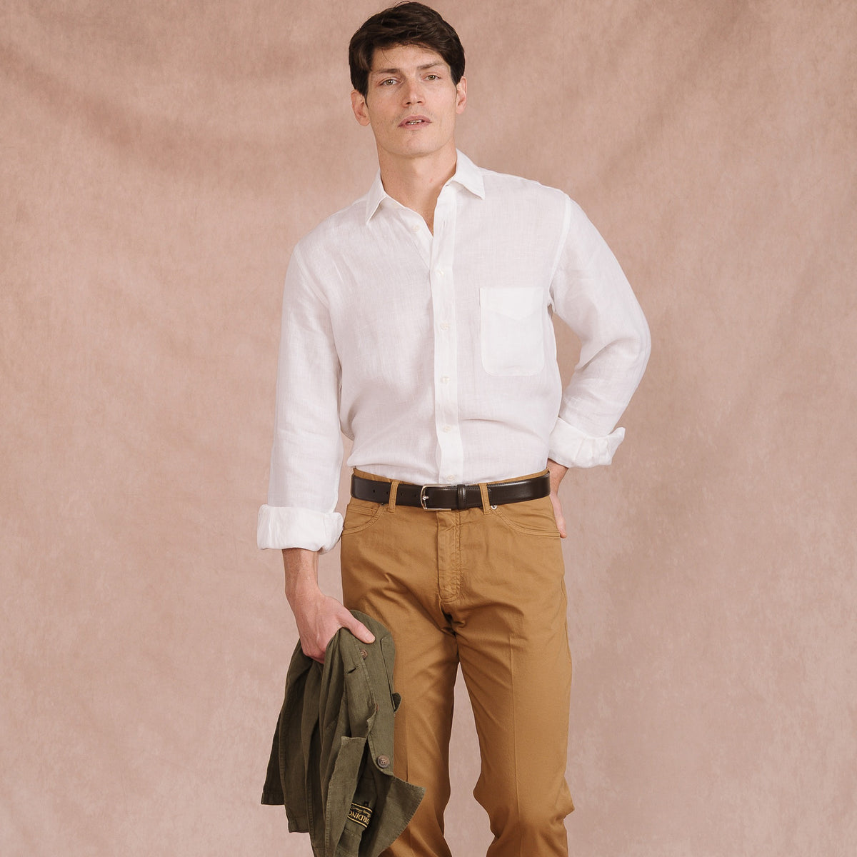 White Vintage Linen Shirt