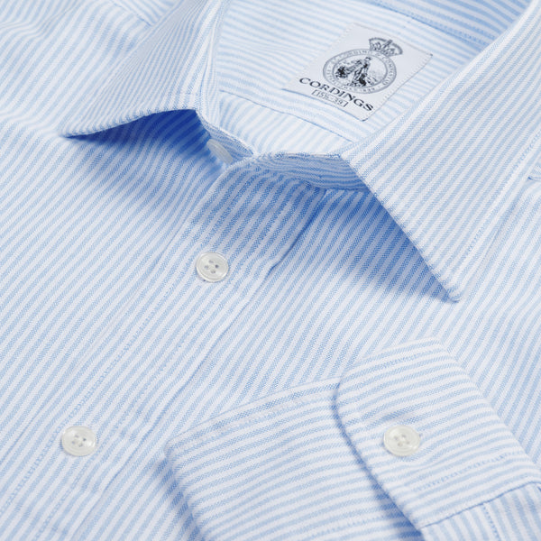 Sky Blue Vintage Striped Oxford Shirt