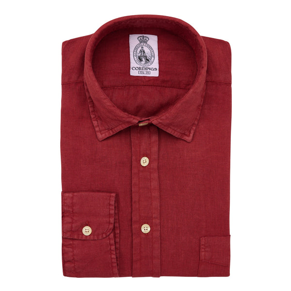 Burnt Sienna Vintage Linen Shirt