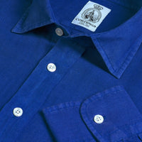 Cobalt Blue Vintage Linen Shirt