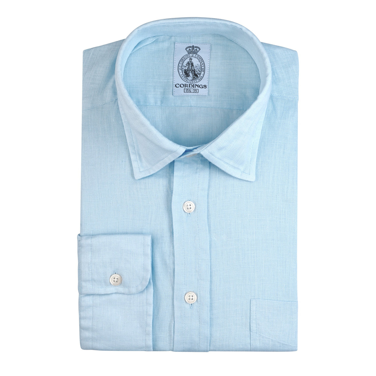 Ice Blue Vintage Linen Shirt