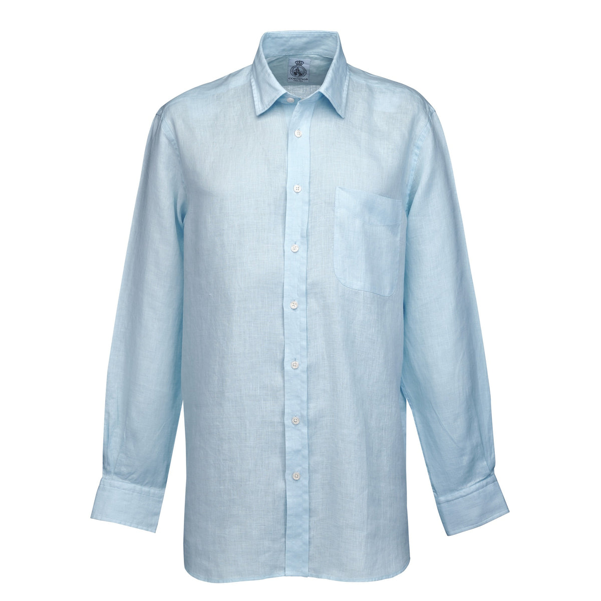 Ice Blue Vintage Linen Shirt
