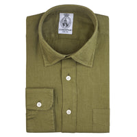 Khaki Vintage Linen Shirt