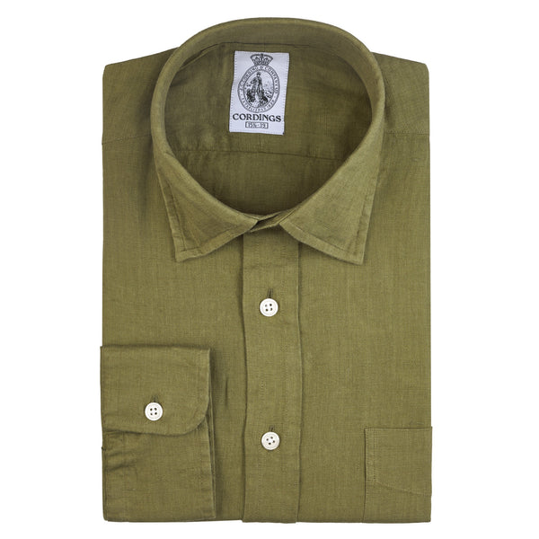Khaki Vintage Linen Shirt