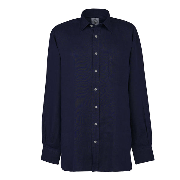 Navy Vintage Linen Shirt