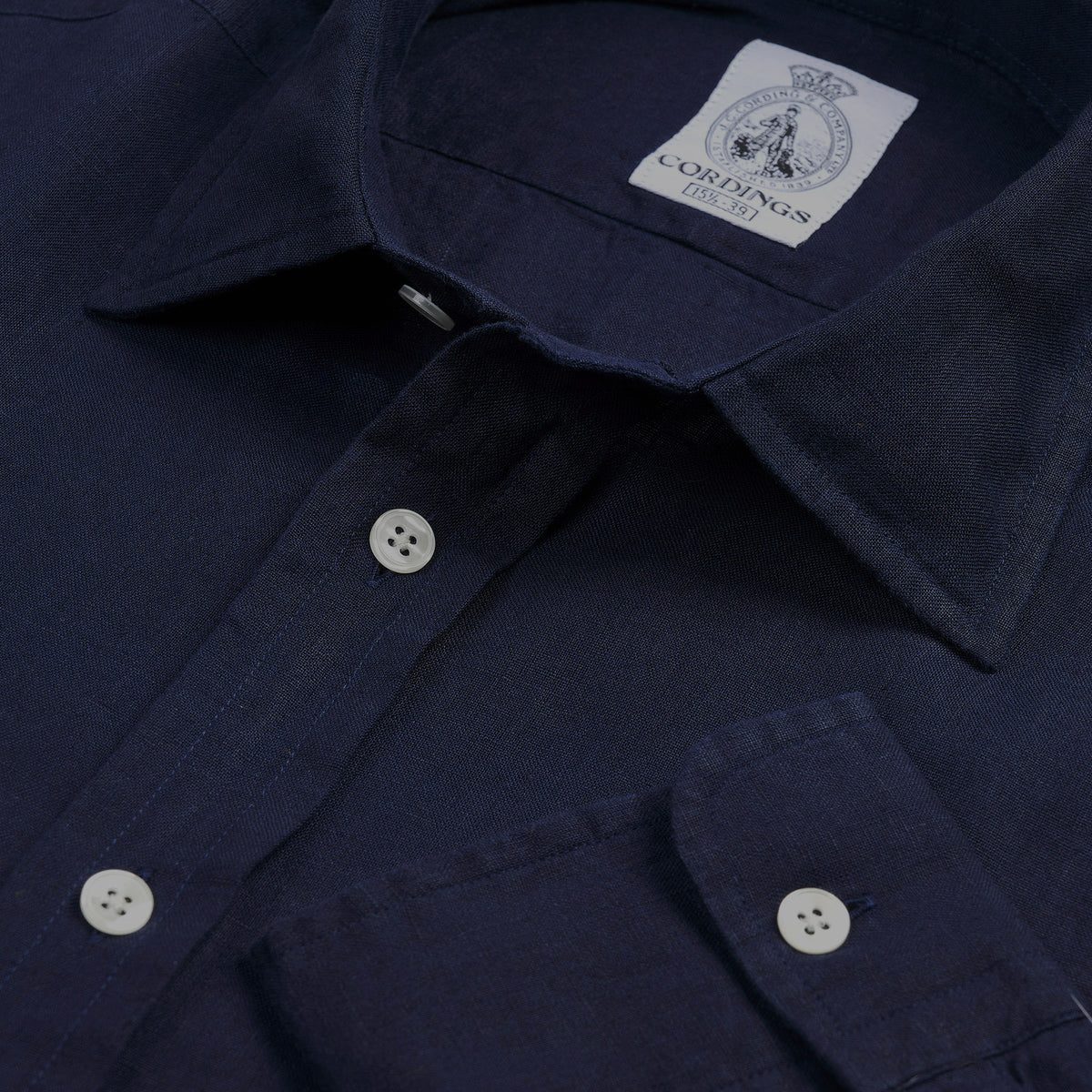 Navy Vintage Linen Shirt