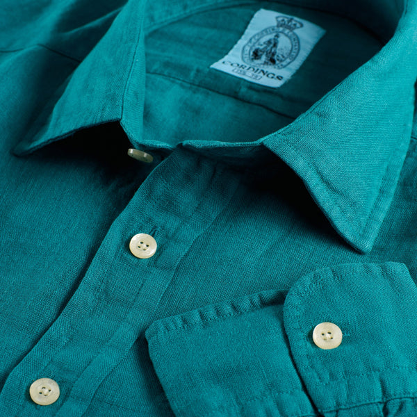Sea Green Vintage Linen Shirt