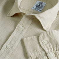 Beige Vintage Linen Shirt