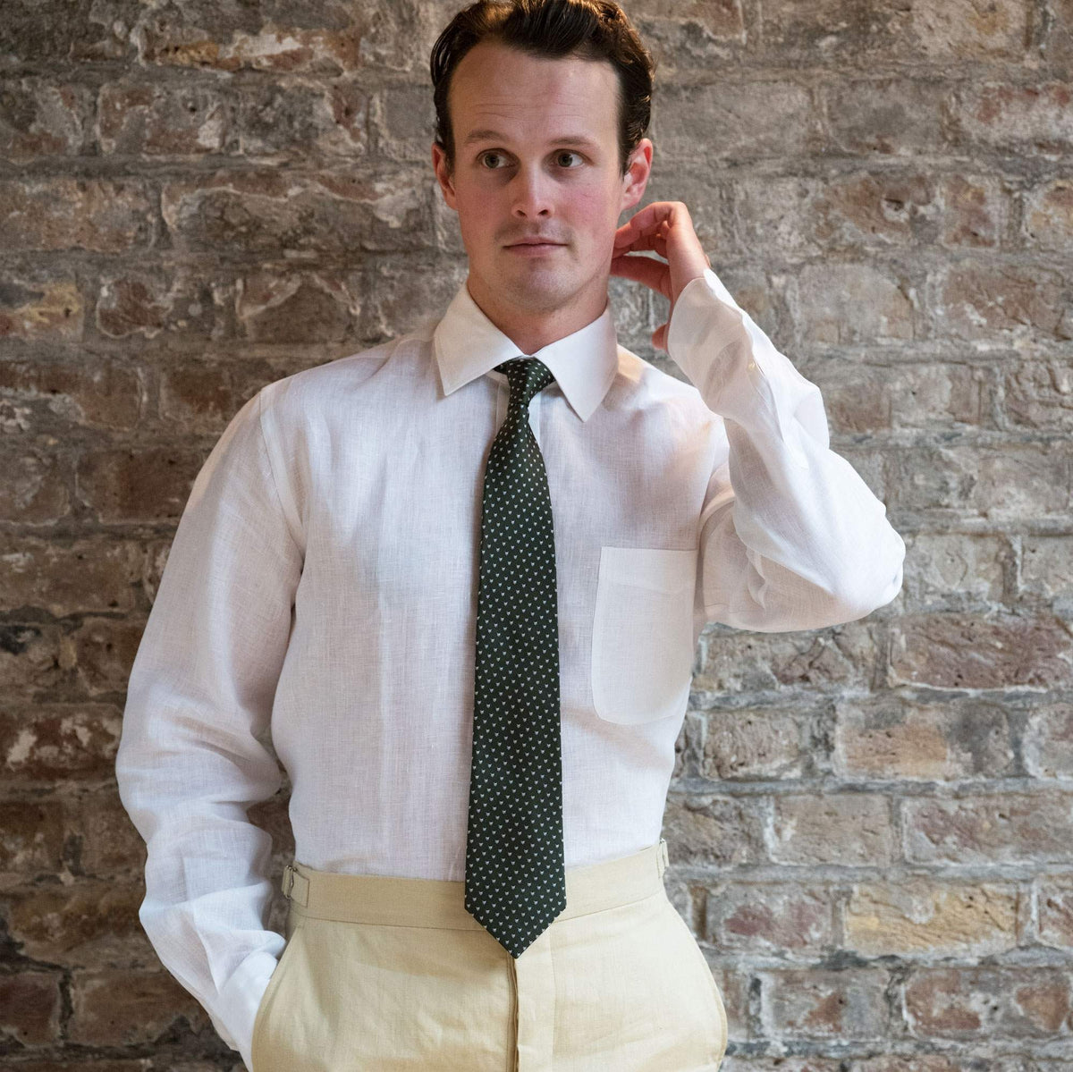White Classic Linen Shirt