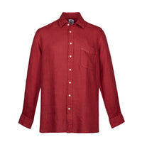 Burnt Sienna Vintage Linen Shirt