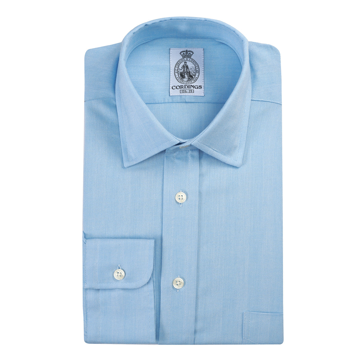 Sky Blue Harewood Herringbone Shirt