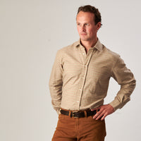 Light Beige Bath Check Shirt