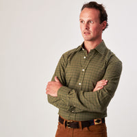 Olive Green Bath Check Shirt