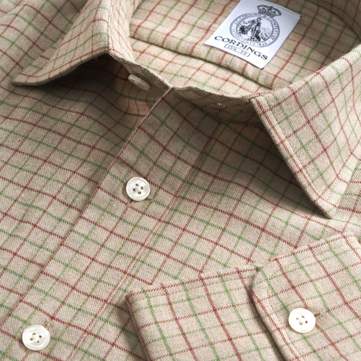 Light Beige Bath Check Shirt