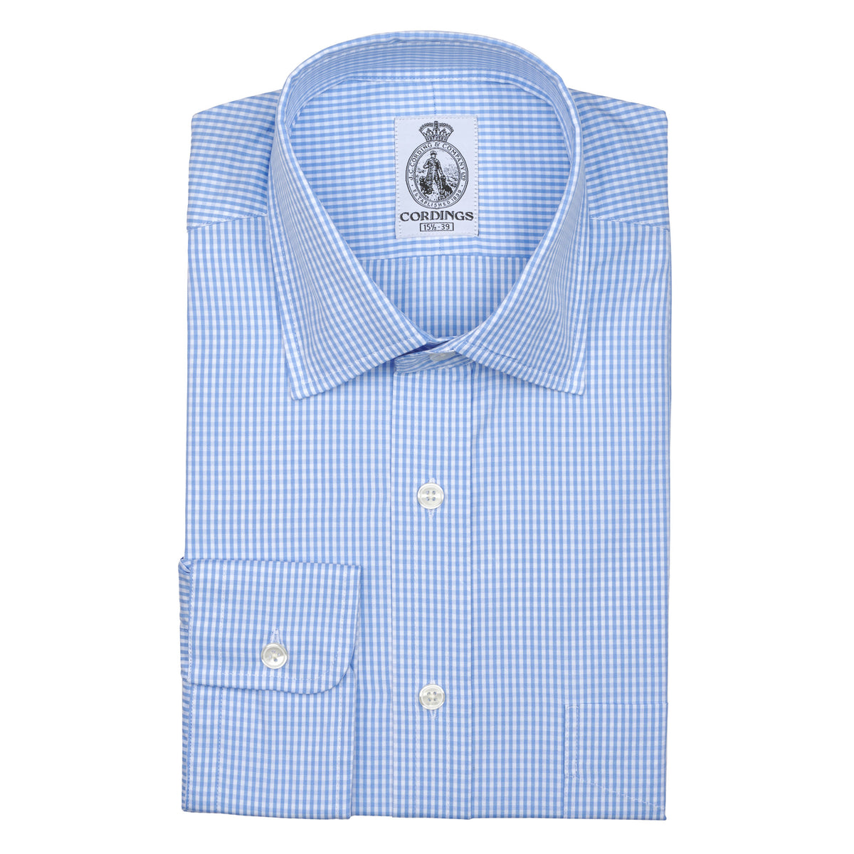 Sky Blue Holt Gingham Poplin Shirt