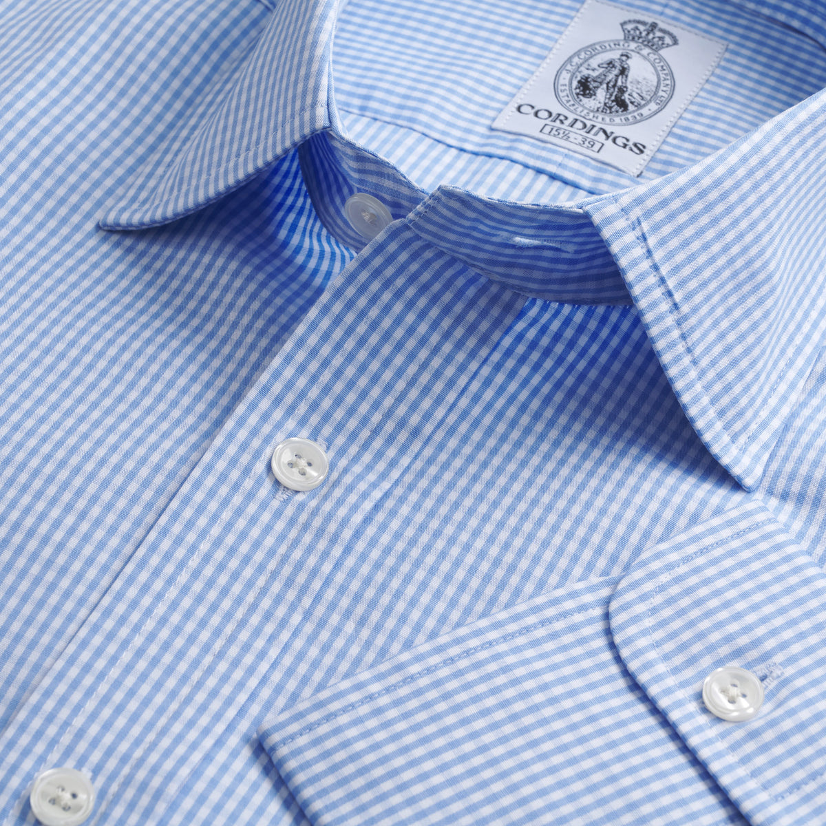 Sky Blue Holt Gingham Poplin Shirt