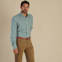 Green Gingham Brushed Shirt