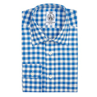 Cobalt Gingham Brushed Shirt