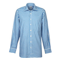 Cobalt Gingham Brushed Shirt