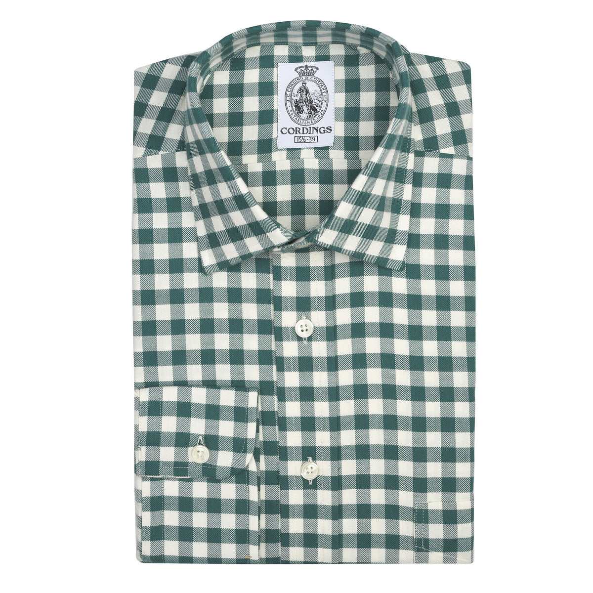 Green Gingham Brushed Shirt