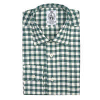 Green Gingham Brushed Shirt