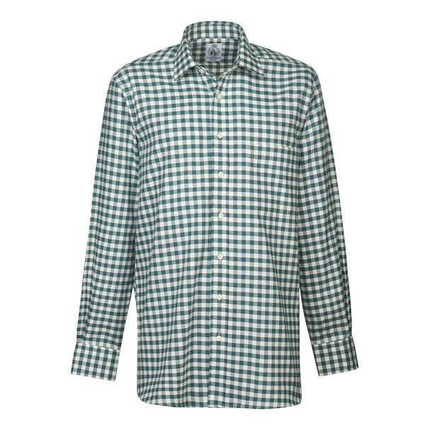 Green Gingham Brushed Shirt