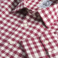 Wine Gingham Brushed Shirt