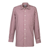 Wine Gingham Brushed Shirt