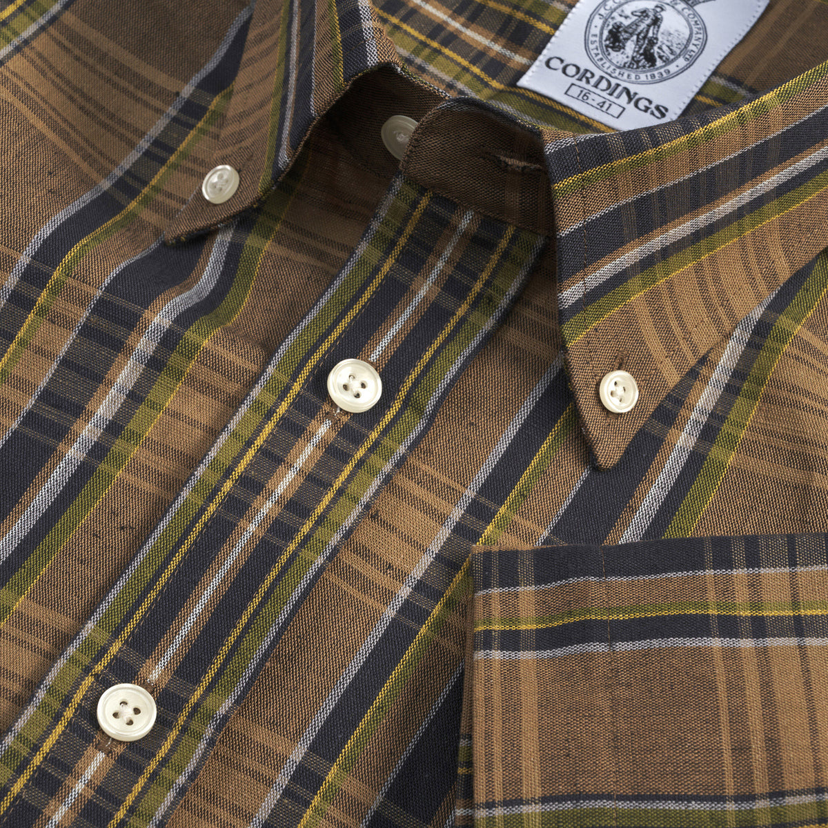 Brown Kent Short Sleeve Shirt