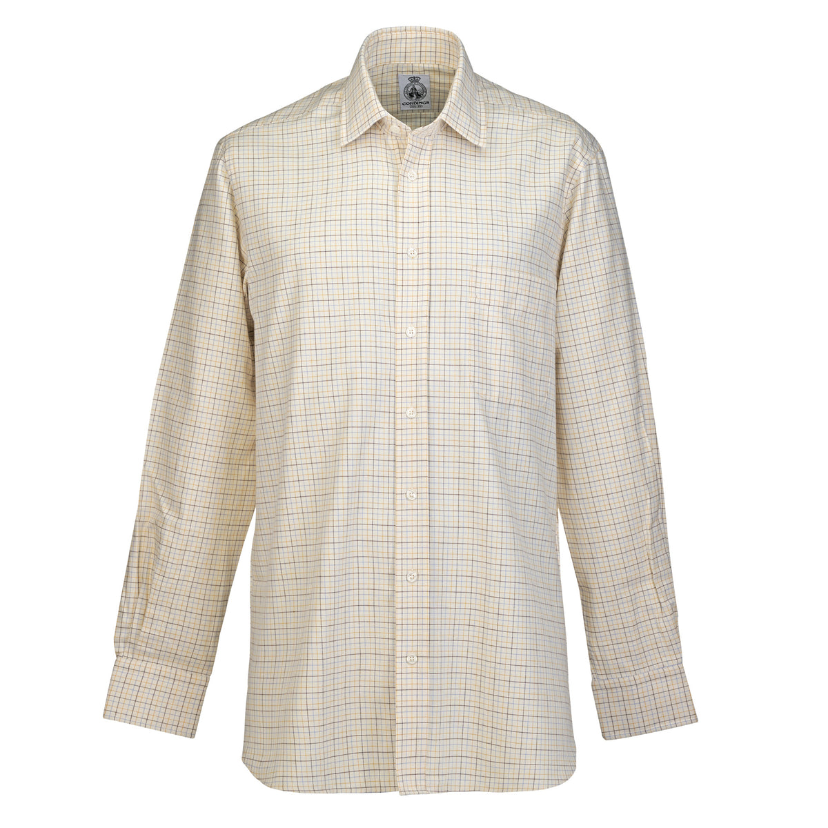 Blue Brown Fine Tattersall Shirt