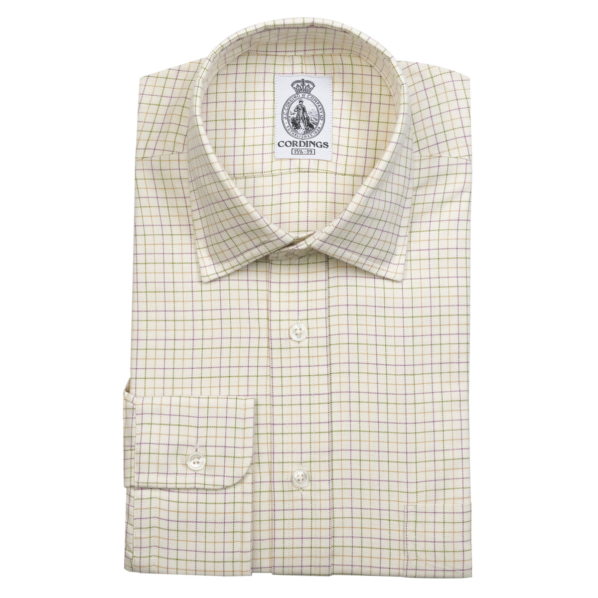Green Purple Fine Tattersall Shirt