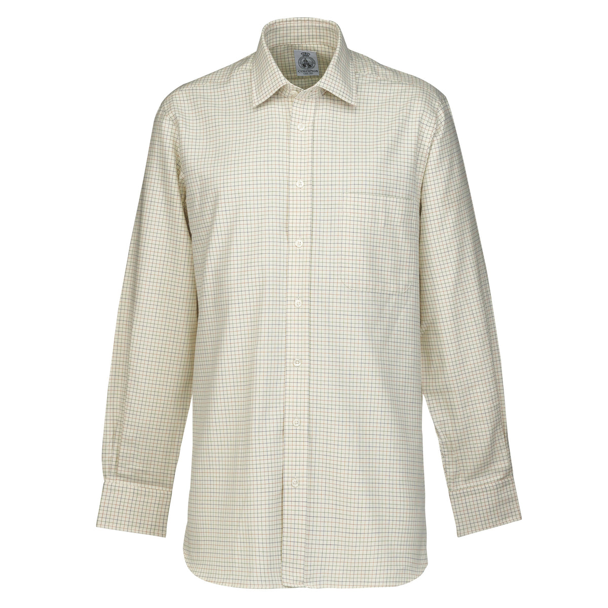Navy Green Fine Tattersall Shirt
