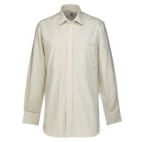 Navy Green Fine Tattersall Shirt