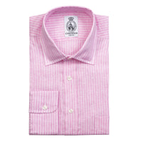Pink Kinbane Linen Stripe Shirt