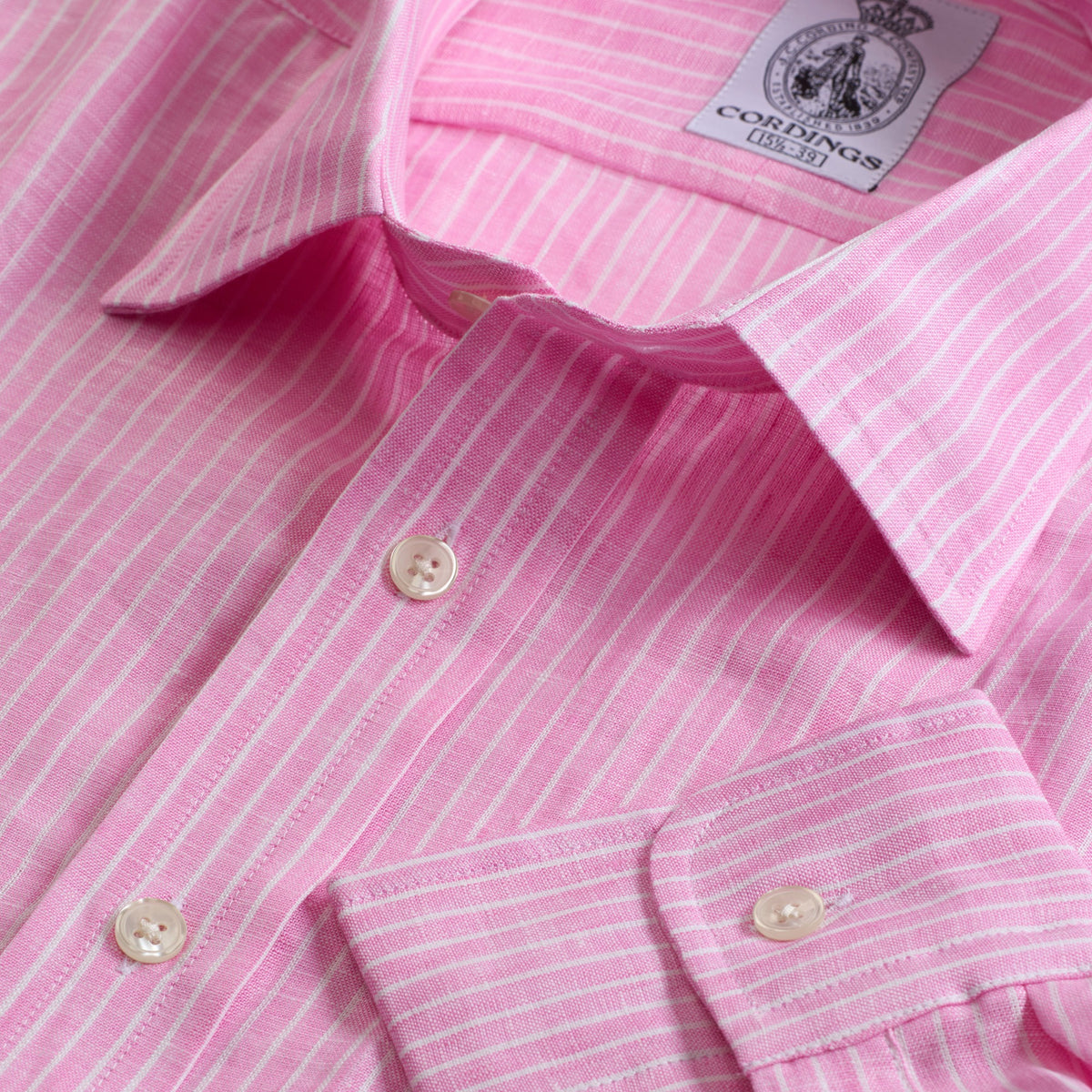 Pink Kinbane Linen Stripe Shirt