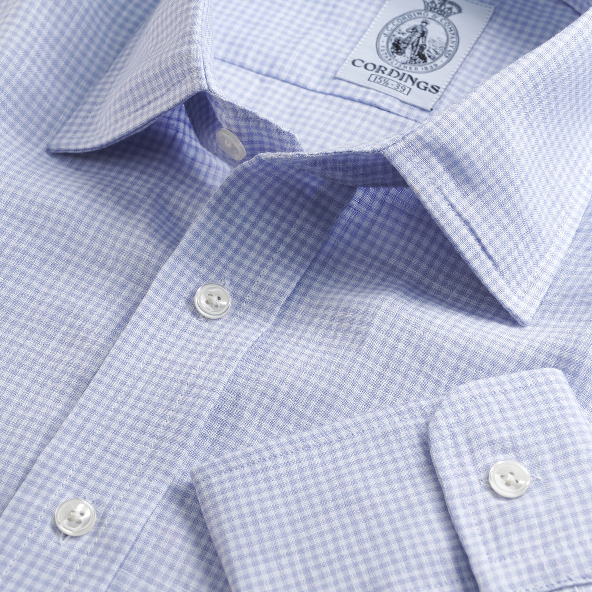 Lilac Antrim Linen Gingham Shirt