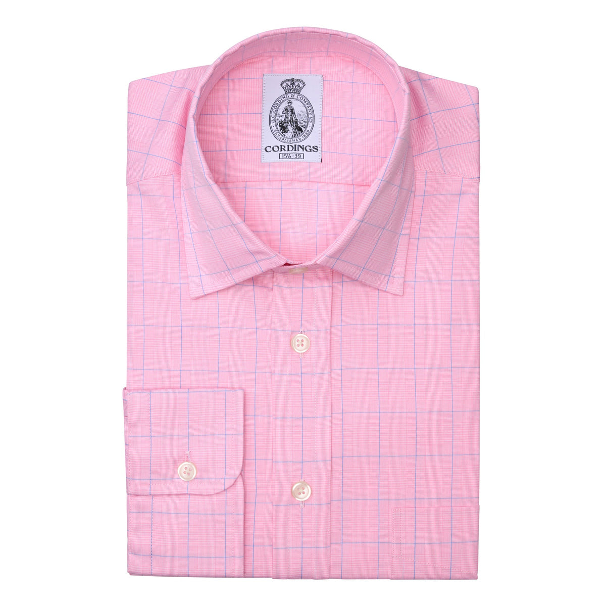 Pink Preston Prince of Wales Poplin Shirt