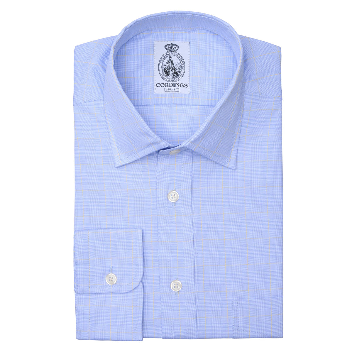 Blue Preston Prince of Wales Poplin Shirt