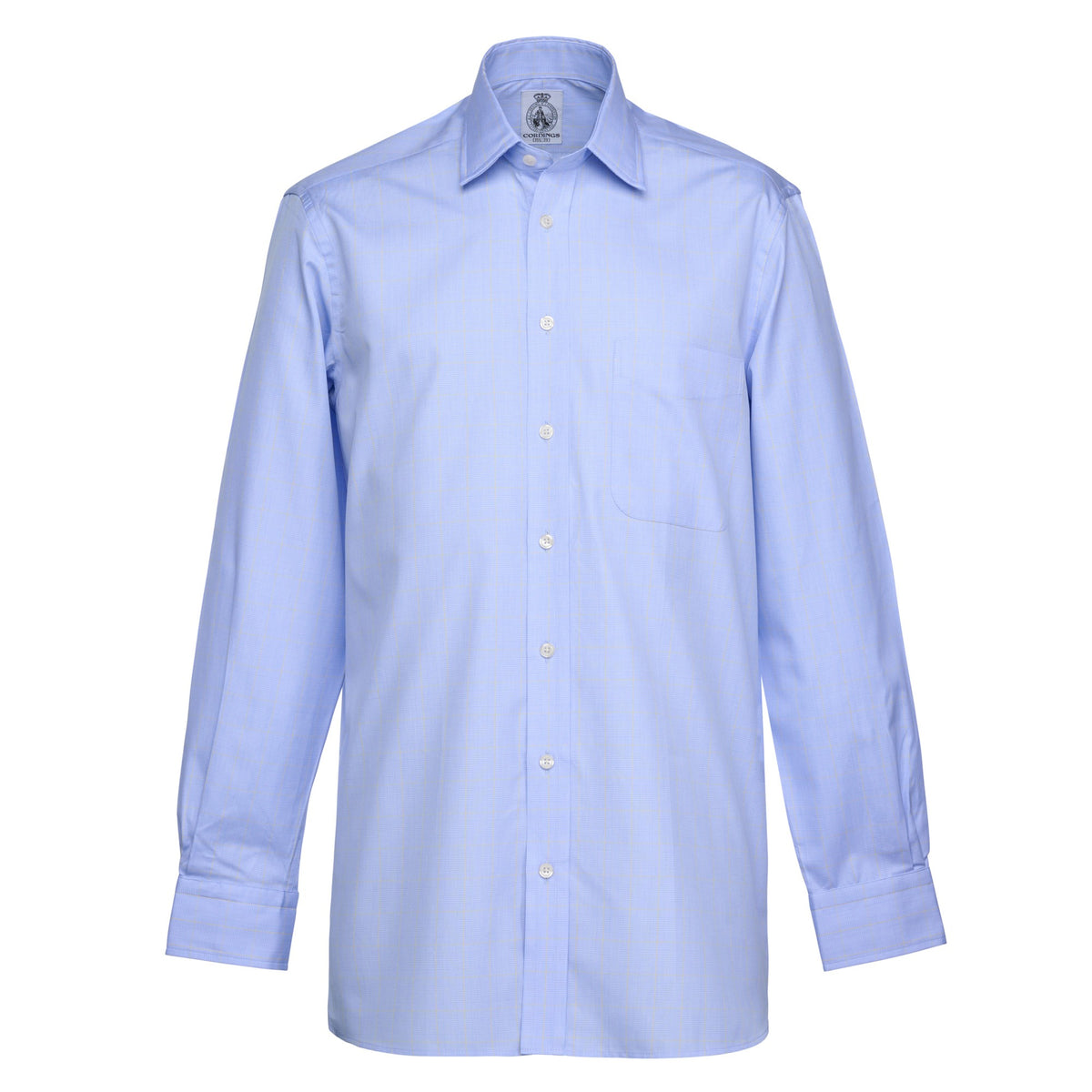 Blue Preston Prince of Wales Poplin Shirt