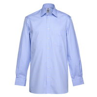 Blue Preston Prince of Wales Poplin Shirt